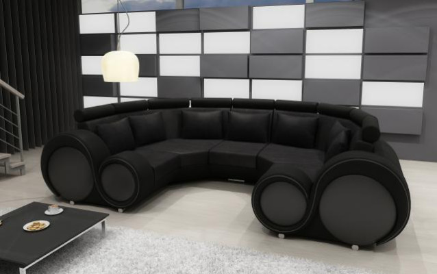 Ecksofa Wohnlandschaft U Form Textil Big XXL Ecksofa Stoff Textil Sofa Couch Neu
