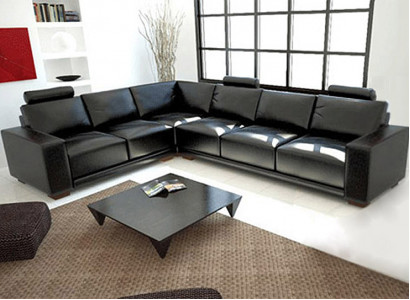 Ledersofa mit USB Wohnlandschaft Ecksofa Eck Garnitur Design Modern Sofa A1121B