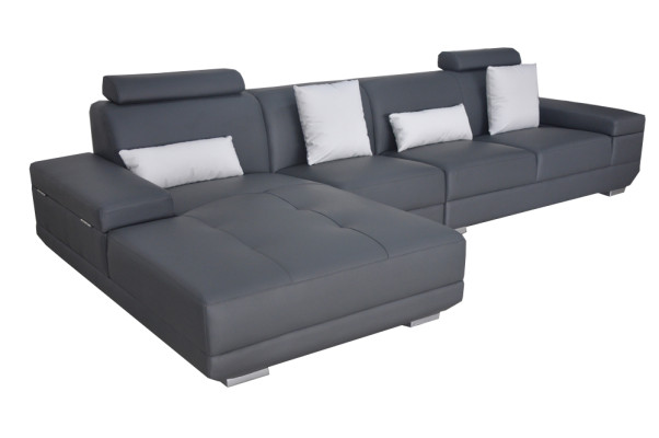 Leder Couch Polster Sitz Eck Garnitur Moderne Design Sofas Wohnlandschaft
