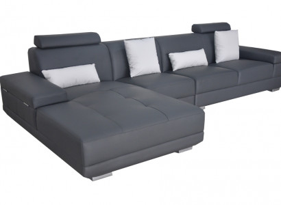 Leder Couch Polster Sitz Eck Garnitur Moderne Design Sofas Wohnlandschaft