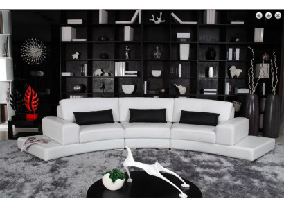 Ledersofa Couch Wohnlandschaft Ecksofa Eck Garnitur Design Modern Sofa A1130