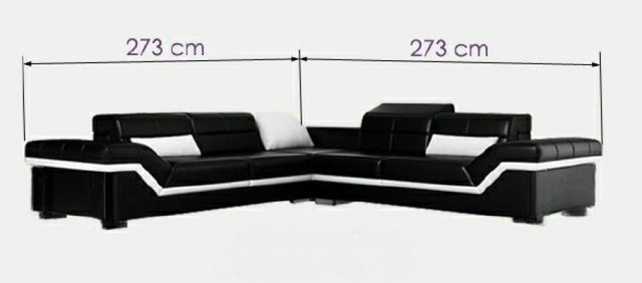 Ledersofa XXL Wohnlandschaft Couch Design Sofa mit USB Ecksofa Sofagarnitur Weiß