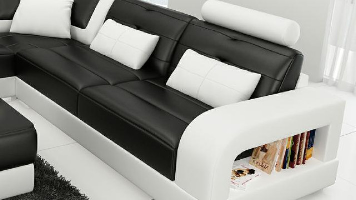 LEDERSOFA SOFA mit USB,ECKSOFA"H2209" SOFAGARNITUR DESIGNER COUCH Maßanfertigung