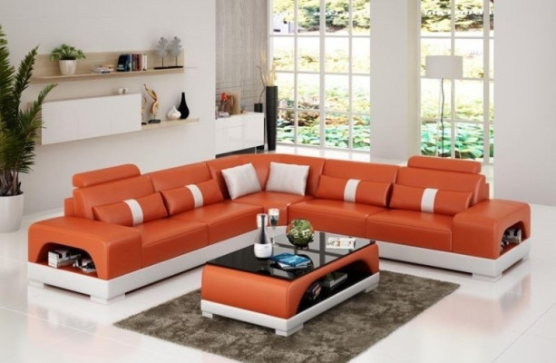 Moderne Eckgarnitur Ecksofa Eckcouch Wohnlandschaft L Form XXL Sofa mit USB Neu