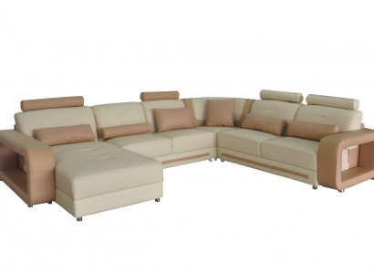 Eck Sofa Couch Polster Ecke Wohn Zimmer Landschaft Designer Couchen Textil A1135