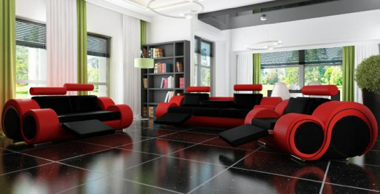 Sofa Polster 3+2 Sitz mit USB Sofa Ledersofa Massanfertigung Couch Garnitur Neu