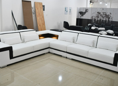 Ledersofa U-förmiges Sofa Modernes Sofa Wohnzimmer-Sofa Modernes Sofa