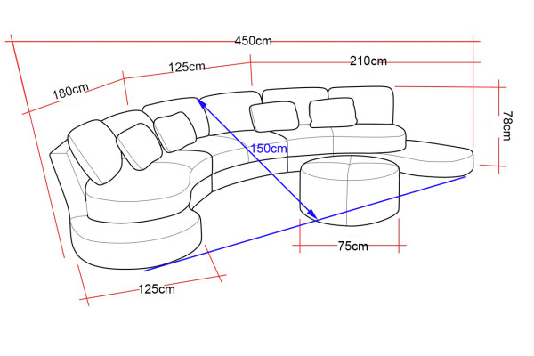 Ledersofa Couch Wohnlandschaft Ecksofa Eck Garnitur Design Modern Sofa A1126