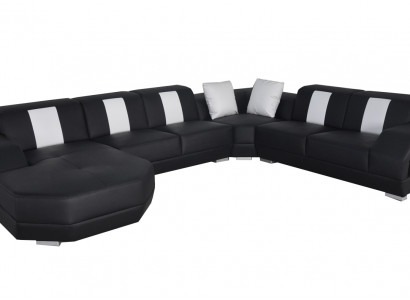 Leder Sofa Couch Wohnlandschaft Eck Garnitur Design Modern Couch