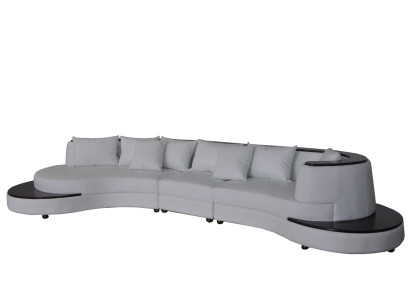 Luxus Wohn Eck Leder Garnitur Polster XXL Big Sofa Couch U Form Ecke