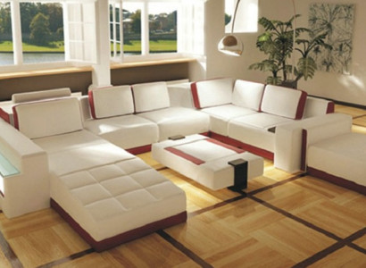 Sofa Couch Ecksofa Valentin UForm Luxus Designersofa Ledercouch LED Leder Modern