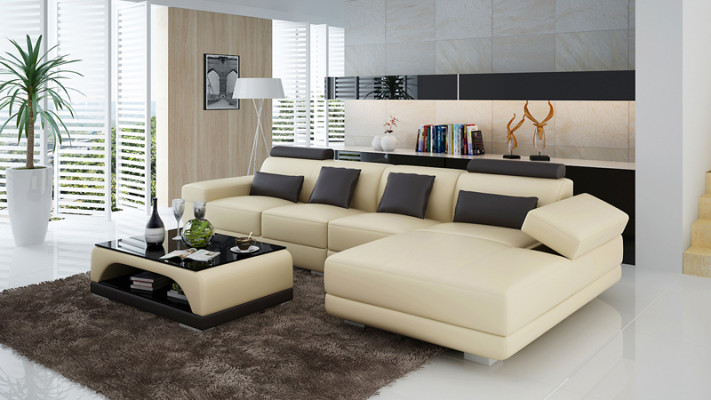 Ledersofa Couch Wohnlandschaft Modern Sofa Eck Ecksofa Design Garnitur