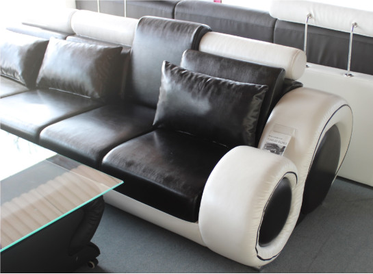 Elegante Designer Eckcouch Berlin II Ledersofa mit USB Sofa Couch Maßfertigung