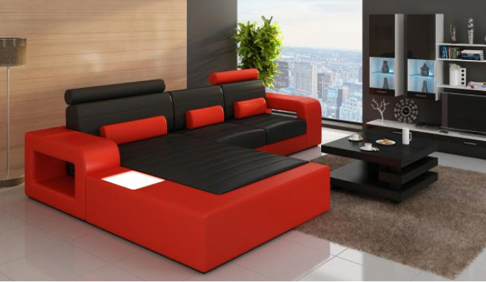 LEDER SOFA GARNITUR ECKSOFA mit USB ECKCOUCH GARNITUR LEDERCOUCH Maßanfertigung