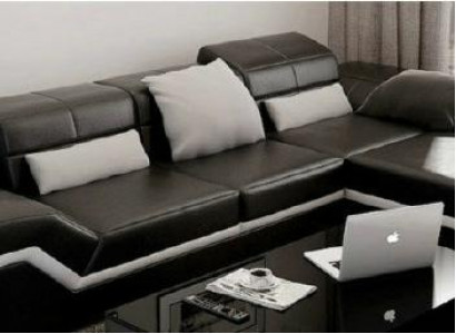 Ledersofa Ecksofa mit USB Sofa Garnitur Couch Wohnlandschaft Polster Sofa Neu
