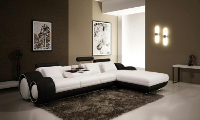 Ecksofa USB Wohnlandschaft Couch Ledersofa Sofa Garnitur Massanfertigung