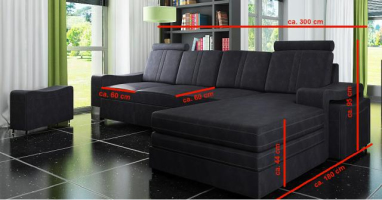 Textilcouch Eckcouch Stoffsofa mit USB Ecksofa Sofa Polster Garnitur Ecke Neu