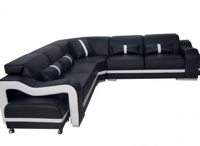 Ledersofa Couch Wohnlandschaft Garnitur Design Modern Ecke Sofa L-Form +USB Neu