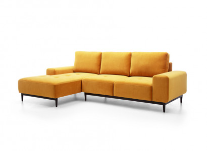 Ecksofa L-form Gelbe Ecksofa Eckcouch mit Bettkasten Sofa Wohnlandschaft