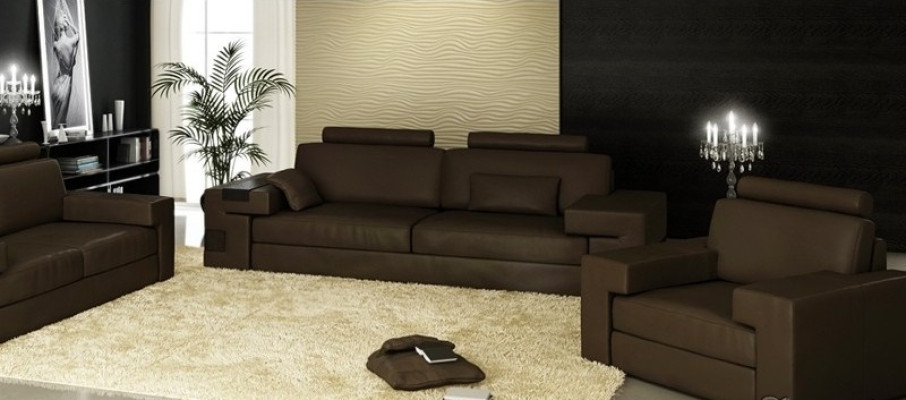 Ledersofa USB Moderne Sofagarnitur 3+2+1 Couch Sitz Polster Sofa Garnitur Set