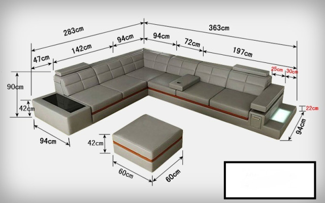 Ledersofa Couch Wohnlandschaft Ecksofa Eck Garnitur +USB Neu Design Modern Sofa