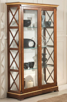 Massivholz Vitrinen Glas Schrank Echtholz Vitrine Wohnzimmer Möbel Anrichte Neu