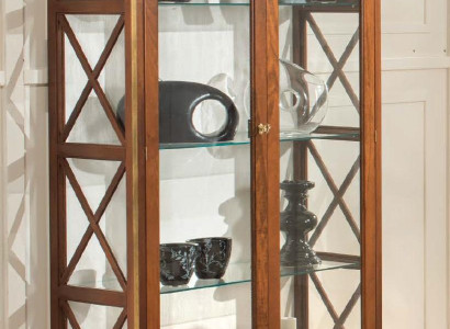 Massivholz Vitrinen Glas Schrank Echtholz Vitrine Wohnzimmer Möbel Anrichte Neu