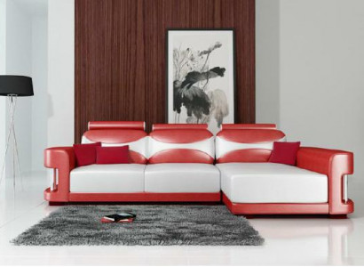 Ecksofa Eck Sofa mit USB Garnitur Polster Leder Wohnlandschaft Chaiselounge Wies