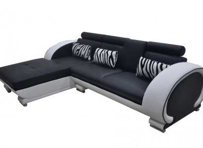 Eck Sofa Leder + USB Eck Garnitur Wohn Ecke Landschaft L Form Polster Neu Design