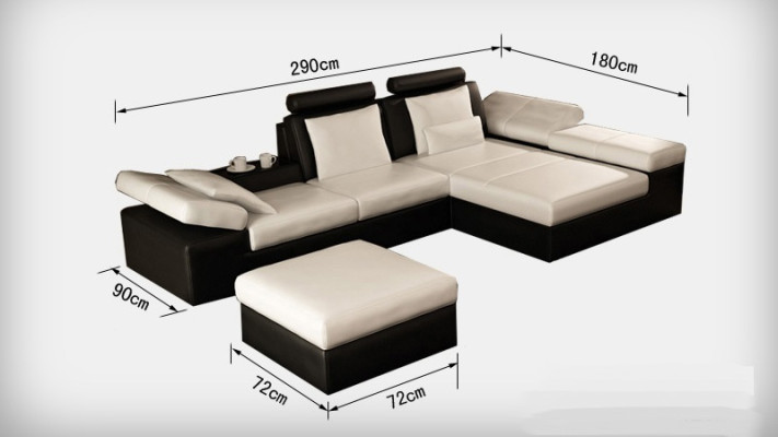 Ledersofa Sofa mit USB Wohnlandschaft Ecksofa Garnitur Design Modern Sofa K5014C