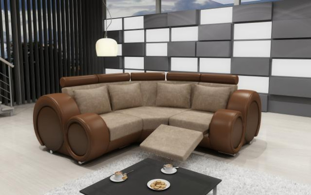STOFFSOFA TEXTIL WOHNLANDSCHAFT SOFA BERLINX RELAXFUNKTION COUCH ECKSOFA mit USB