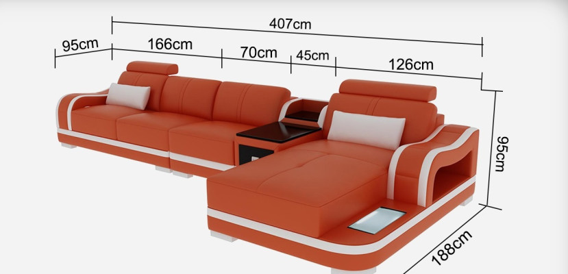 Sofa Ledersofa Couch Modern Wohnlandschaft Ecksofa Eck Garnitur Design