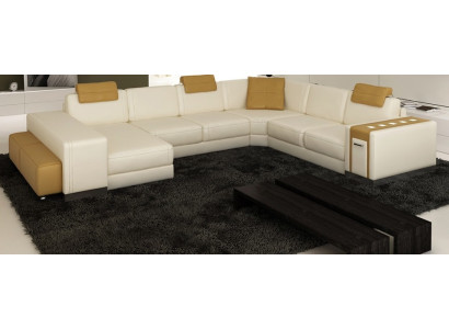 Wohnlandschaft Designer Sofa Couch Big Polster Leder Sofas Eck Ecke Sitz