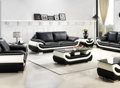 Sofagarnitur Couch Polster Sofa Set 3+2+1 Leder Couchen Sofas Garnitur Sitz T777