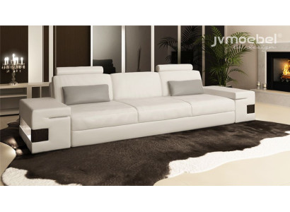 Moderne Luxus Designer Sofa 3 Sitzer Möbel Polster Textil Weiße Couchen xxl big