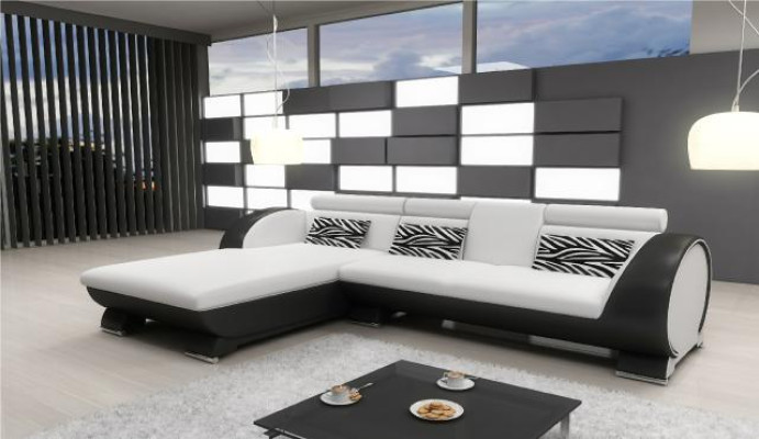 LEDERSOFA ECKSOFA SOFAGARNITUR DESIGNER COUCH BARFUNKTION SOFA mit USB POLSTER