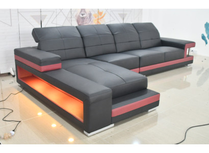 Beleuchtete moderne couchen landschaft sitz sofa wohnzimmer eckgarnitur möbel