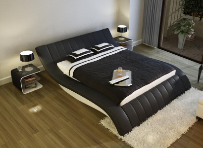 Polsterbett mit USB-Rahmen in Leder Modell S-9275 160/180/200X220CM NEU