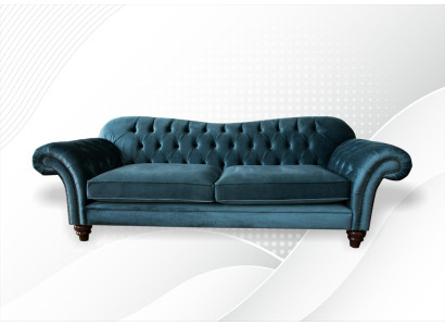 Sofa Luxus Textil Chesterfield Couch Sofas Polster Big 3 Sitzer Garnitur