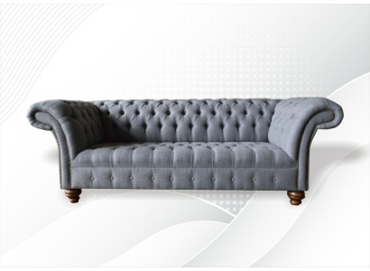 Dreisitzer Couch Polster Design Sofa 3er Sitz Sofas Zimmer Grau