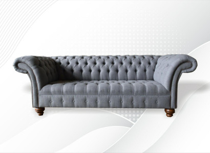 Dreisitzer Couch Polster Design Sofa 3er Sitz Sofas Zimmer Grau