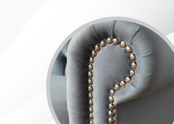 Chesterfield Sofa Couch Polster Stoff Leder Textil Couchen Deko Garnitur