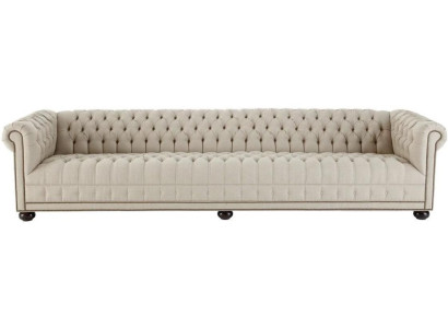 Creme Chesterfield Wohnzimmer Viersitzer Design Couchen Sofa Möbel Stoff Sofas