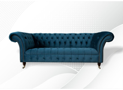 xxl big Sofa 3 Sitzer Couch Chesterfield Polster Sitz Garnitur Stoff Textil