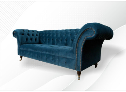 Chesterfield Sofa Sitzer Couch Modern Polster Sitz Garnitur Textil