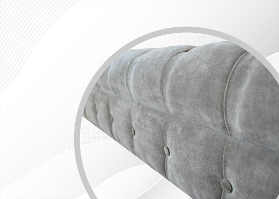 Sofa 3 Sitzer Wohnlandschaft Sofas Polster Garnitur Stoff Chesterfield