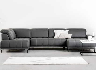 Polster Sofa Bettfunktion Design Modern Ecksofa U-Form Sofa Wohnlandschaft Neu