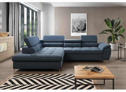 Schlafsofa Design Ecksofa L-form Bettfunktion Couch Textil Sofas Stoff Schlaf