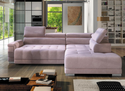 Ecksofa L Form Couch Wohnlandschaft Sofa Eck Design Modern Sofa Stoff Neu Pink