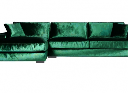 Ecksofa Sofas Italienische Möbel Stoff Wohnzimmer Couchen Polster Sofa Grüne Neu
